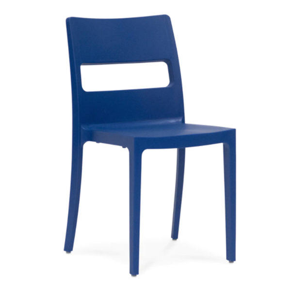 Educated furniture school seating sai chair with blue polypropylene shell