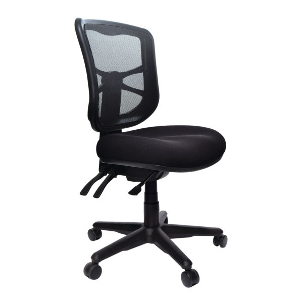 Buro metro office chair with black mesh back and fabric seat