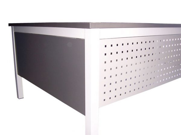 Educated furniture desk modesty panel