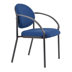 Educated Furniture buro essence visitor chair with arms, straight legs and cushioned seat and back
