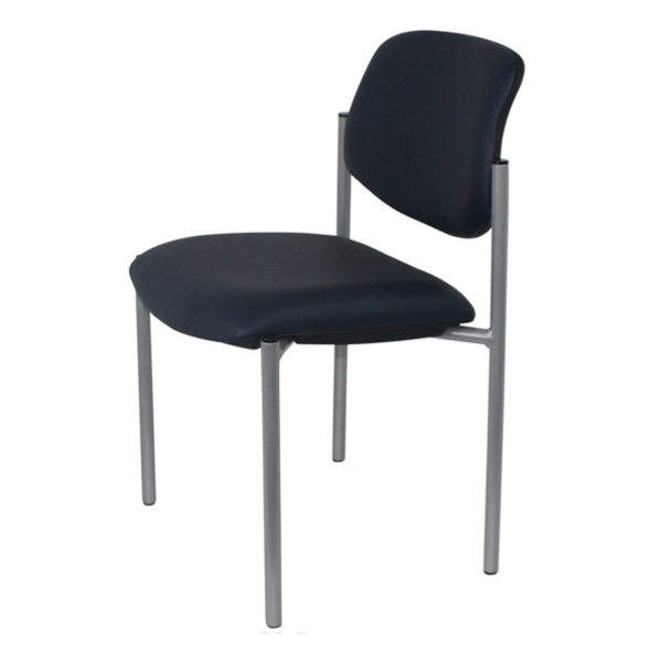 Educated furniture nomad chair with fabric seat and straight legs for educational, office and medical facilities