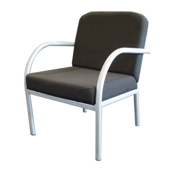 Mayfair visitor chair with arms, straight legs and cushioned seat and back for school reception and waiting areas
