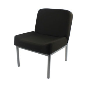 Educated furniture parklane chair with straight legs, no arms and cushioned seat and back