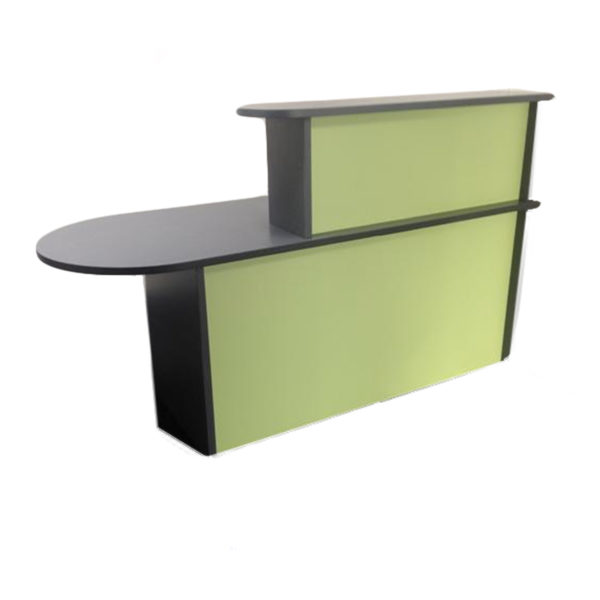 Educated furniture u-shaped reception desk with hutch for privacy