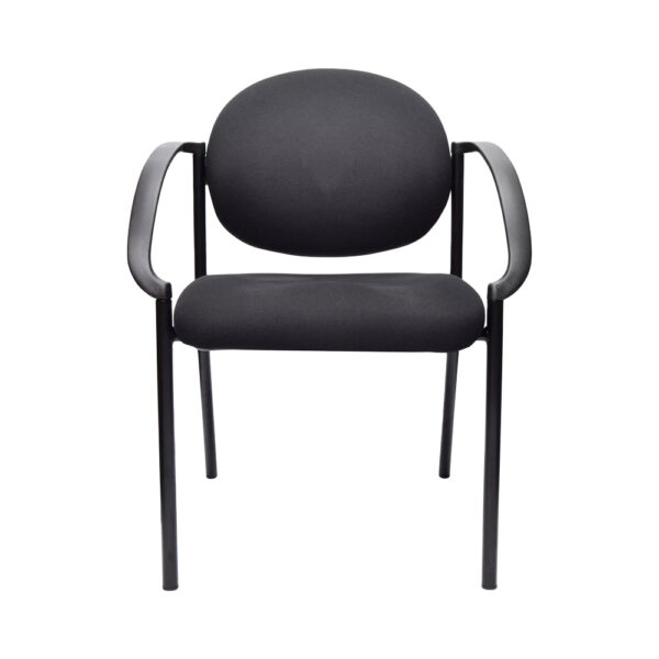 Educational furniture buro essence visitor chair with arms, straight legs and cushioned seat and back