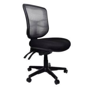 Buro metro office chair with black mesh back and fabric seat