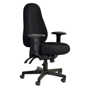 Educated furniture buro persona 24/7 office chair with armrests in jett black