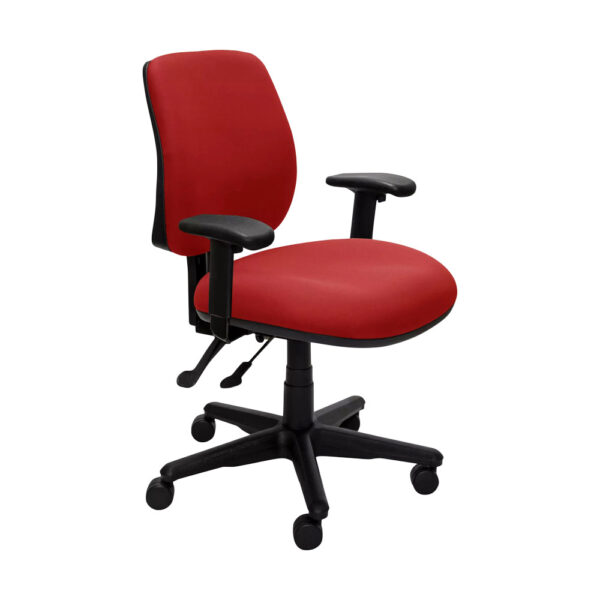 Educated furniture buro roma 2 lever mid back chair with armrests for teachers