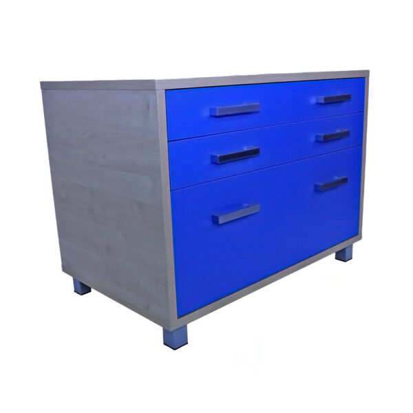 Educated furniture iquad desk unit with three drawers for office or administration area