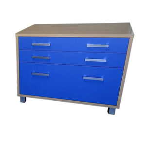 Educated Furniture iQuad desk unit with two drawers and double file unit for office or educational administration block