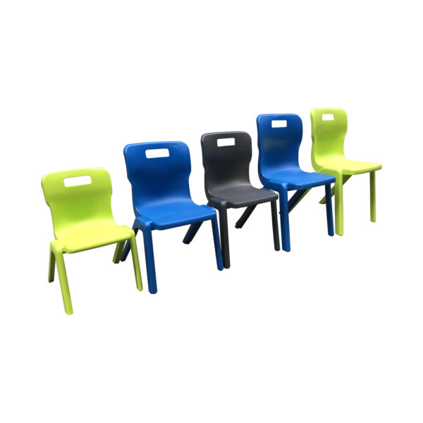 Educated furniture titan group of school chairs in polypropylene
