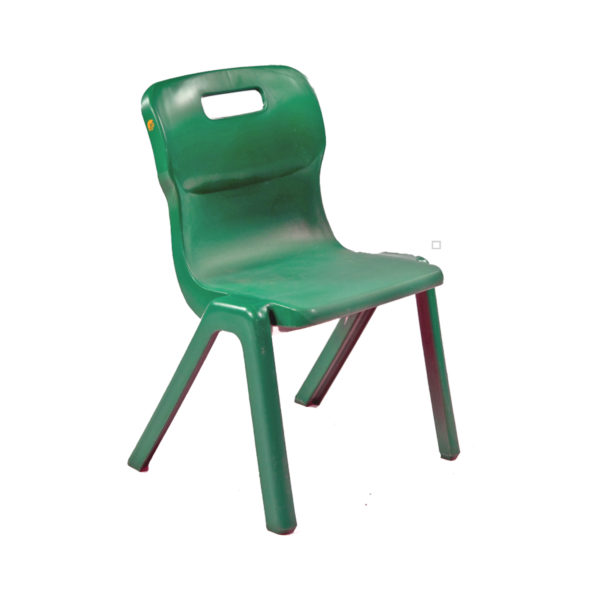 Educated furniture titan polypropylene green school chair