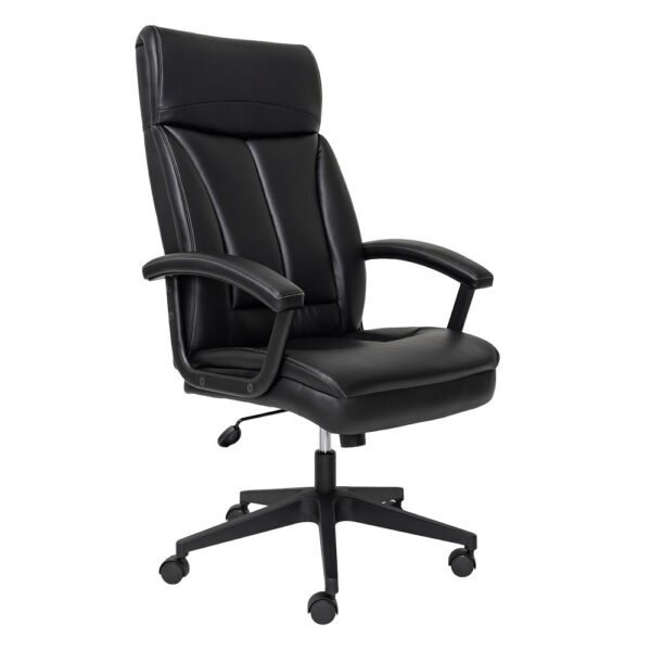 Educated furniture buro dakota ii black executive chair with fixed armrests