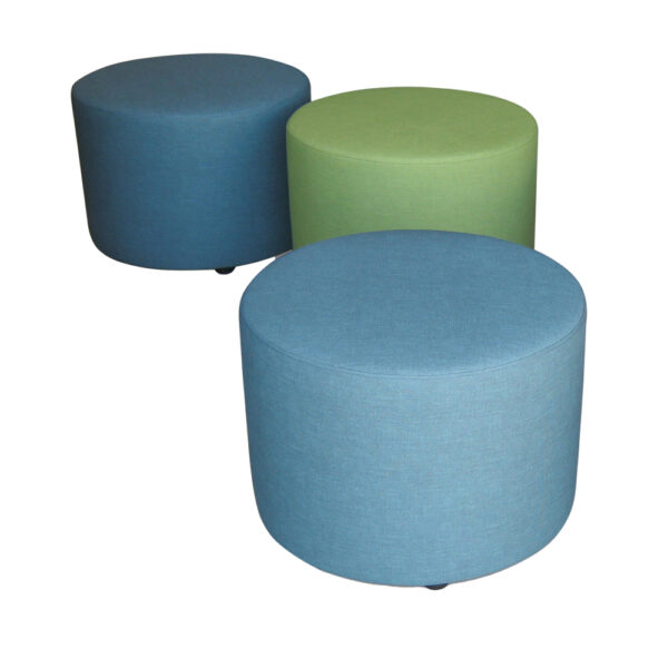 Educated furniture round ottomans for the library or classroom