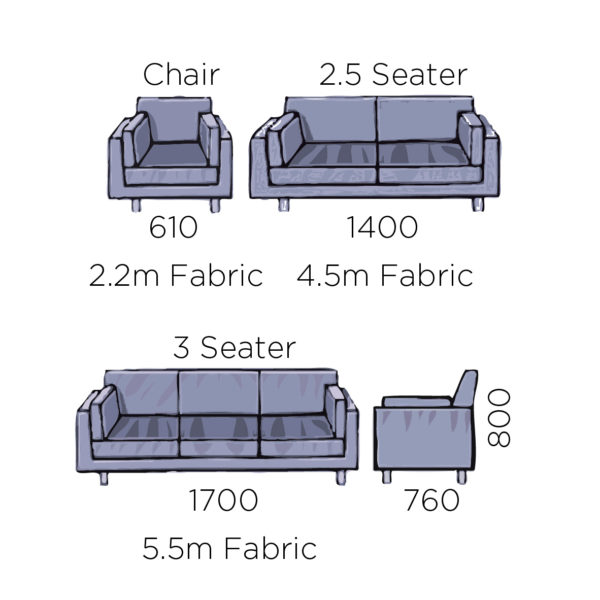 Educated furniture jive couches and chairs sizing options