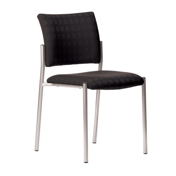 Educated furniture que chair with cushioned seat, straight legs and no arms