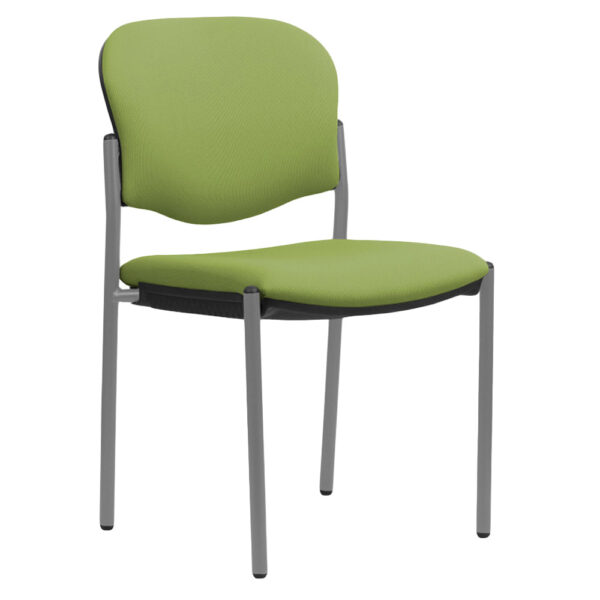 Educated furniture raz visitor chair with sled base, arms and cushion seat and back for reception and waiting areas