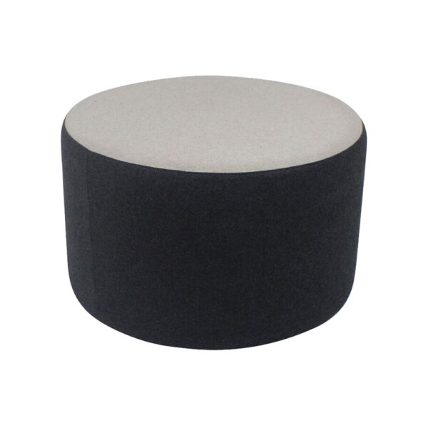 Educated furniture round green ottoman 600mm diameter for library or classroom