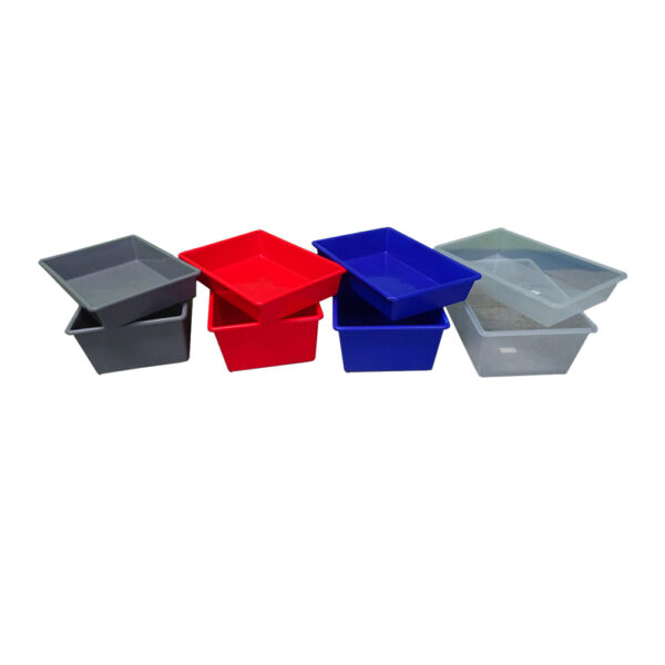 Educated furniture tote trays for classroom storage