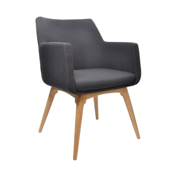 Educated furniture konfurb hady visitor chair with wooden base