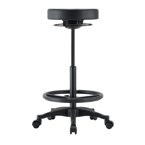 buro polo drafting stool with black vinyl seat