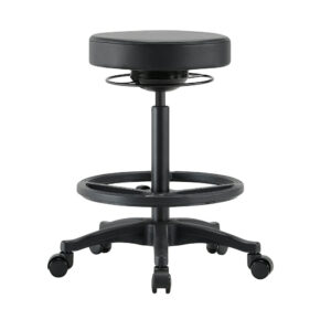 buro polo drafting stool with black vinyl seat