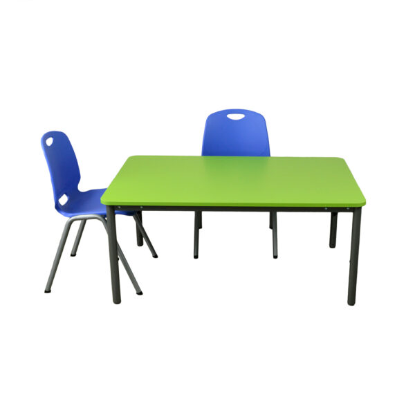 Educated furniture classroom height adjustable table in juicy with summit chairs