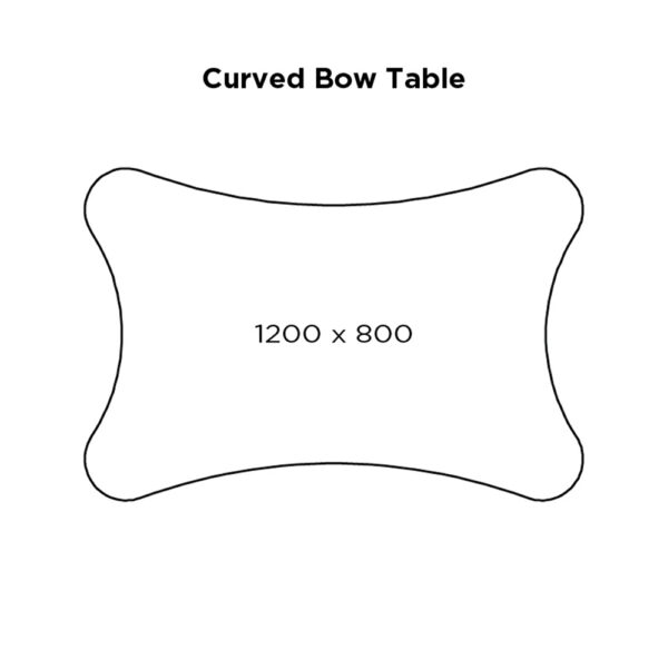 Educated furniture curved bow shaped table dimensions for school classrooms
