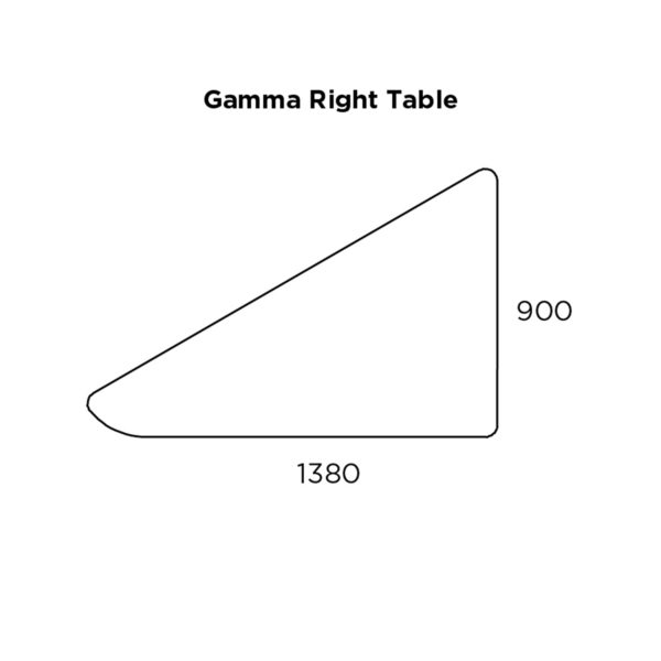 Educated furniture gamma right hand classroom table