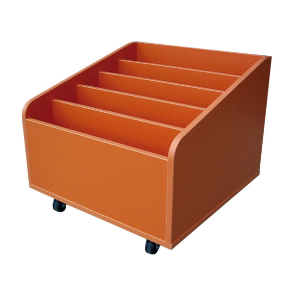 Educated furniture five slot mobile big book bin for schools and libraries