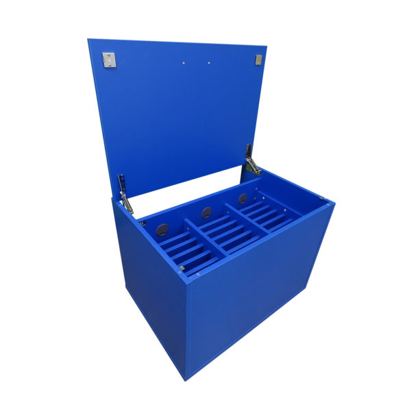 Educated furniture ipad/chromebook storage unit with 3 rows and 24 slots for safe storage of tablets in the classroom