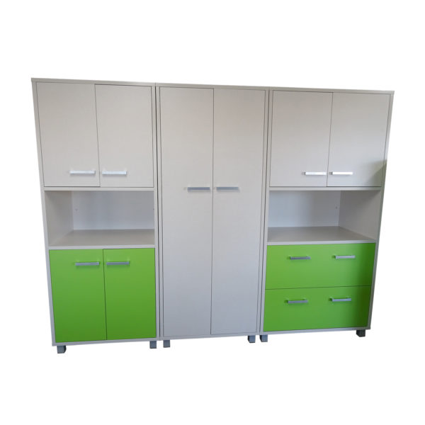 Multi-storage iquad storage unit 600mm deep for staffroom or office