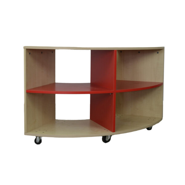 Educated furniture corner unit with fixed shelf for the classroom or ECE