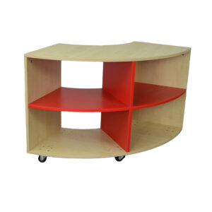 Educated furniture corner unit with fixed shelf for the classroom or ECE