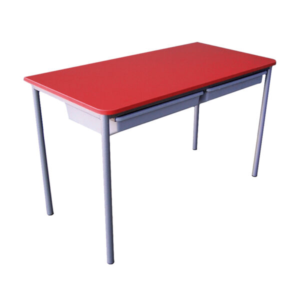 Educated furniture double desk with tote trays