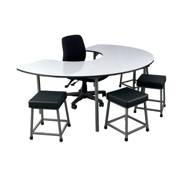 Educated furniture horseshoe table for collaborative learning