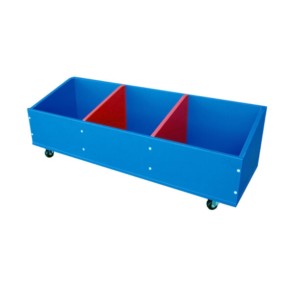Educated furniture mobile block bin for the school classroom or ECE