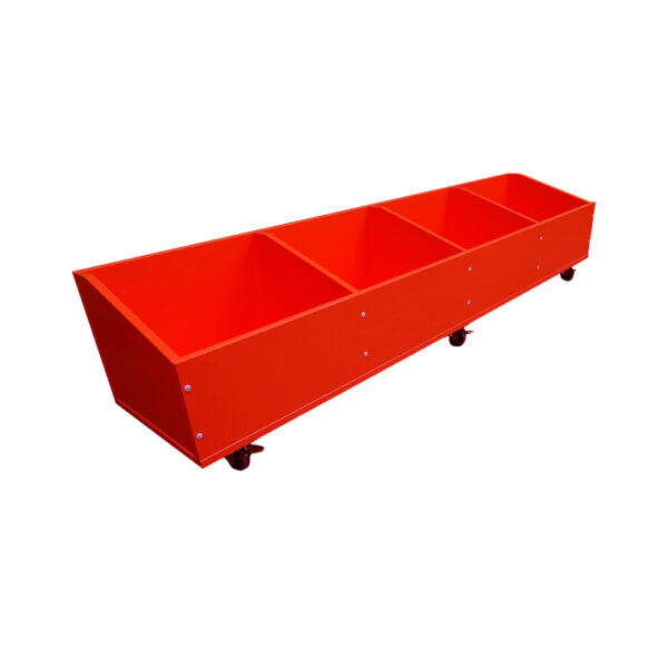 Educated furniture mobile block bin for the school classroom or ECE