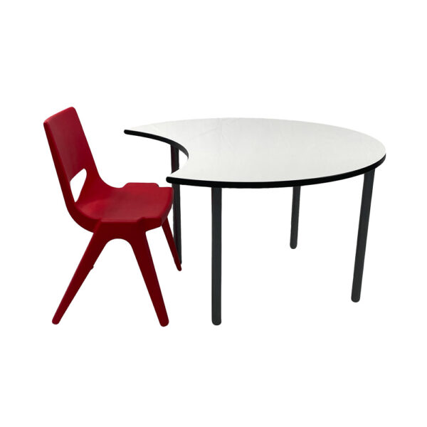 Educated furniture omega table with whiteboard top for collaborative learning