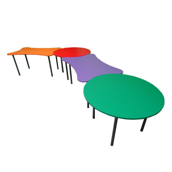 Educated furniture o's and bow's classroom tables for small groups of children or grouped together for collaborative learning