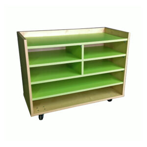 Educated furniture paper storage unit for the classroom or ECE setting