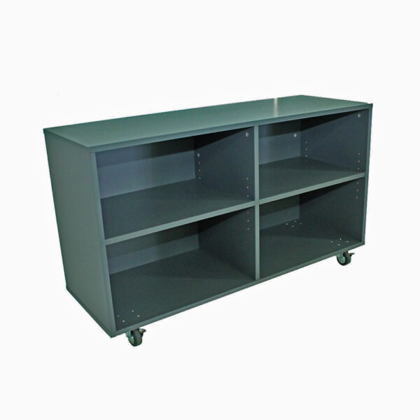 Educated furniture serpentine mobile shelving unit for the classroom