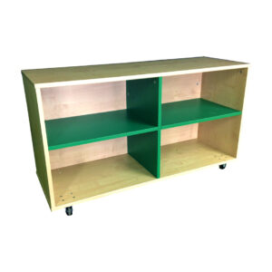 Educated furniture serpentine mobile shelving unit for the classroom
