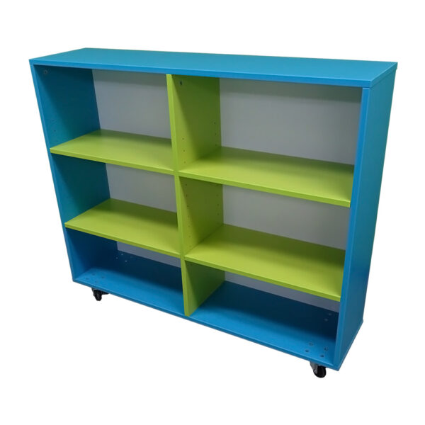 Educated furniture single sided book/classroom storage unit with adjustable shelves for classroom storage and display