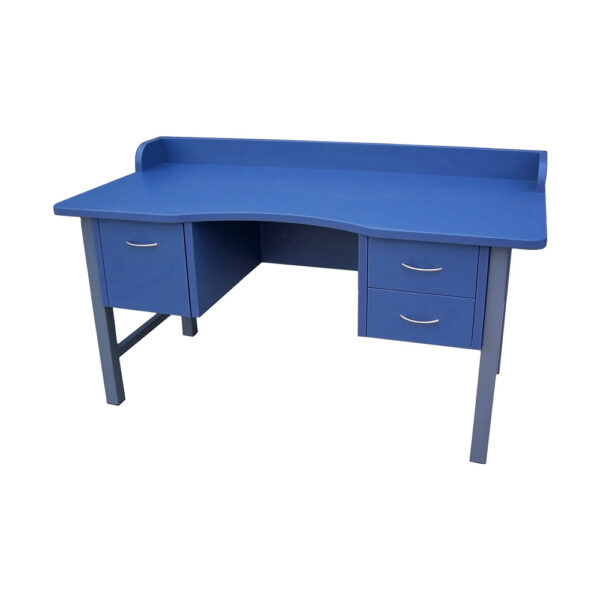 Educated Furniture 1500mm classroom teacher desk with up-stand and two sets of drawers