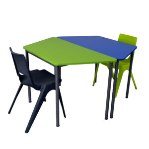 Educated furniture trap table for school classrooms