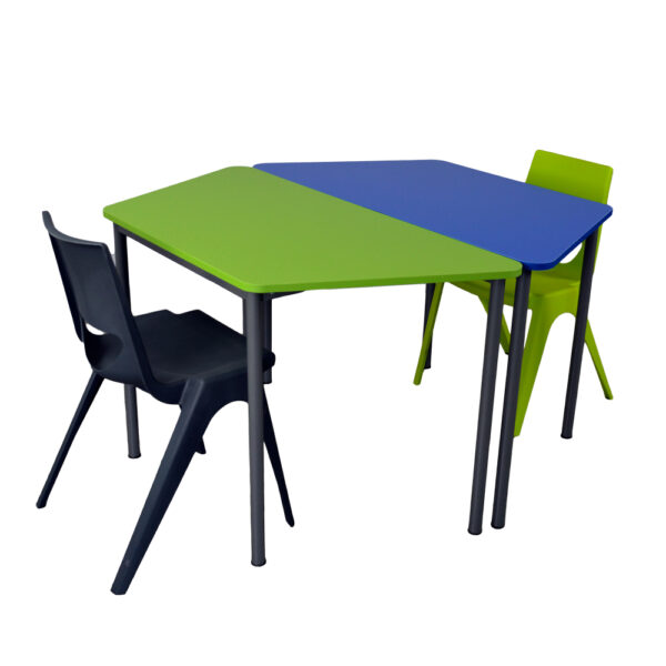 Educated furniture trap table for school classrooms