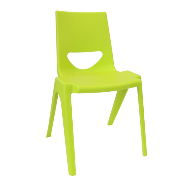 Educated furniture en one school chair in lime green polypropylene