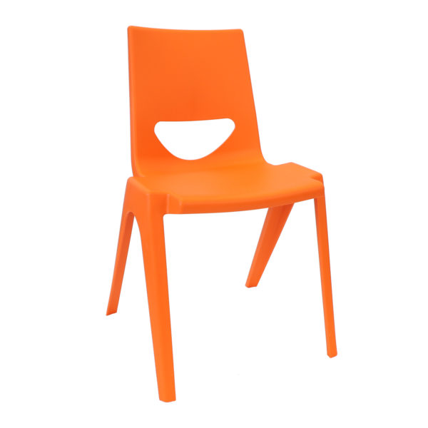 Educated furniture en one school chair in orange polypropylene