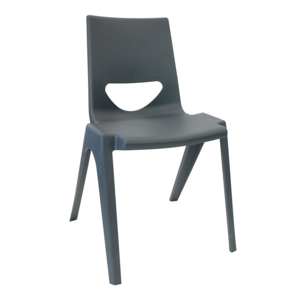 Educated furniture en one school chair in charcoal polypropylene
